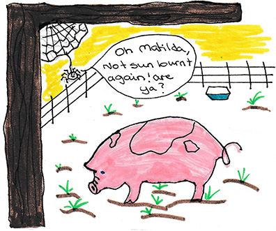 Matilda the Pig cartoon