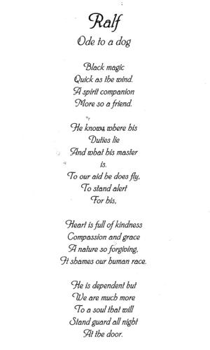 Ralff: ode to a dog